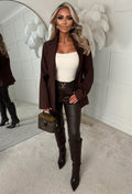 Essential Brown Fitted Blazer